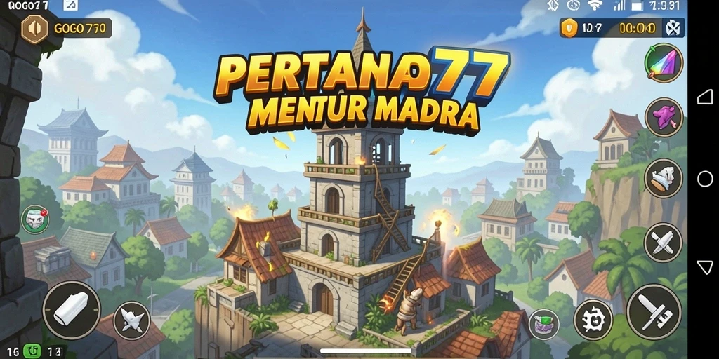 Tampilan gameplay menara yang menarik dalam GOGO77.