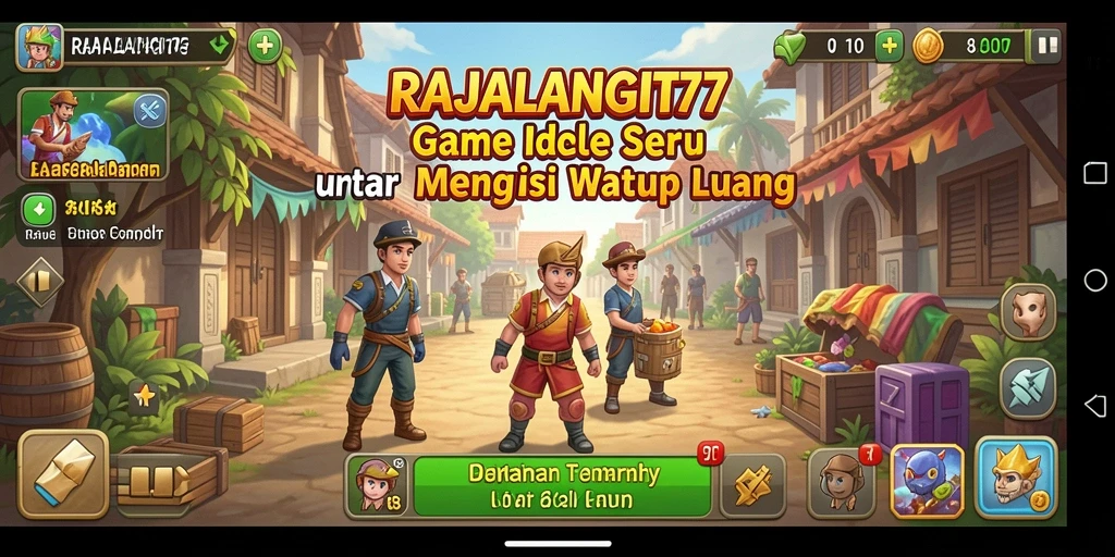 Tampilan gameplay seru dari RAJALANGIT77, penuh dengan aktivitas menarik.
