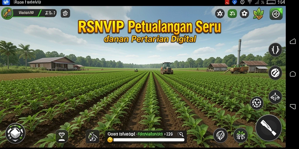 Screenshot gameplay RSNVIP menampilkan aktivitas bercocok tanam yang seru.