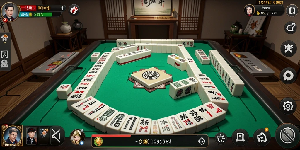 Tampilan gameplay SEHOKI yang seru saat mencocokkan ubin Mahjong.